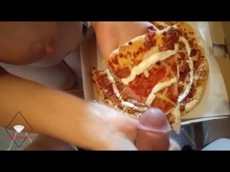 sperma auf pizza